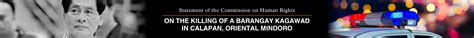 calapan scandal|CHR investigates death of barangay official in Oriental Mindoro.